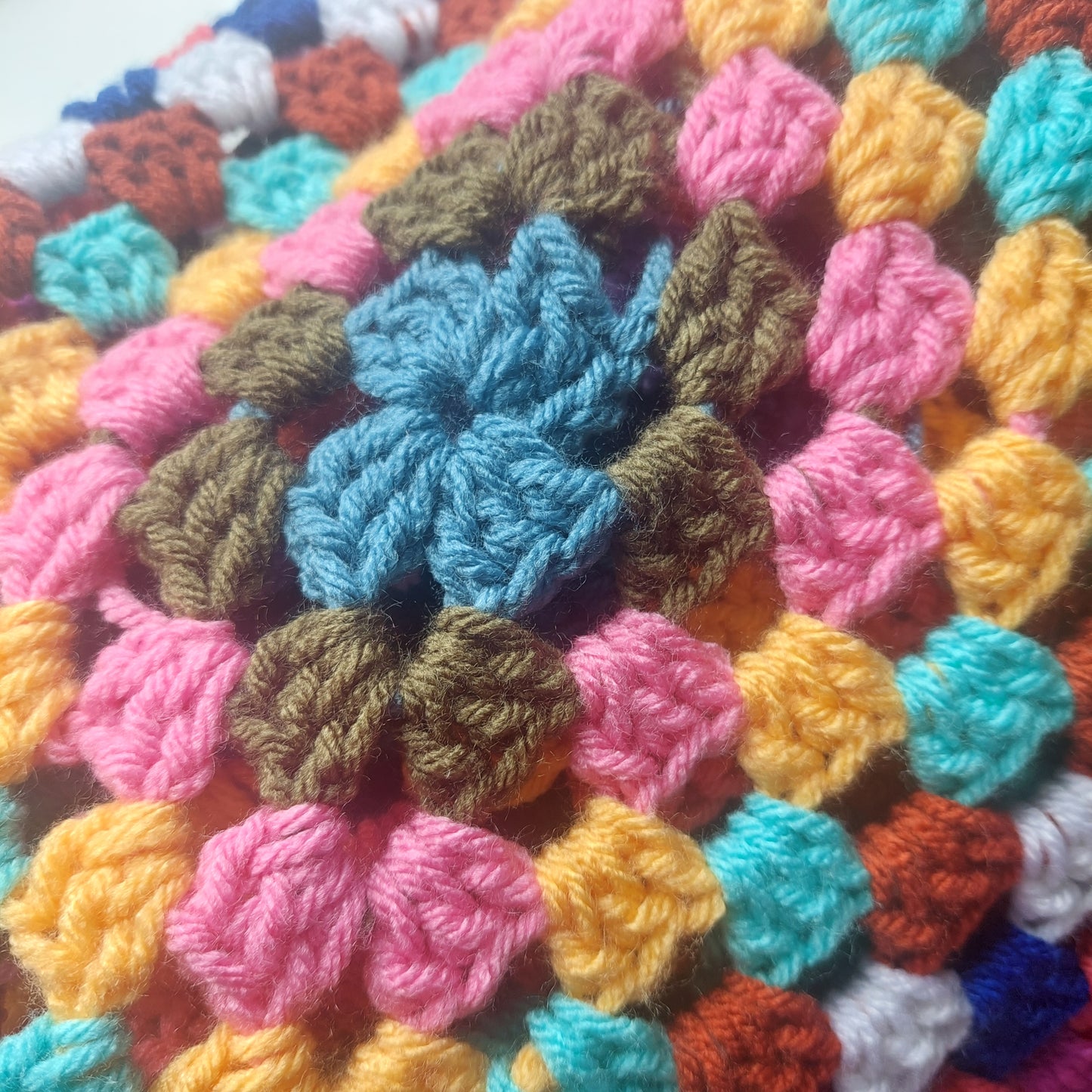 Large Random Crochet Granny Square Blanket - No 1