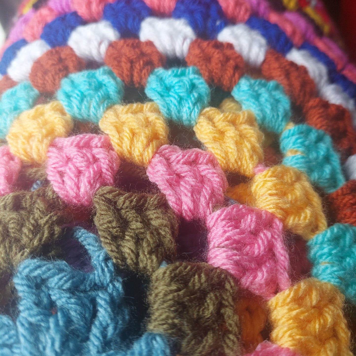 Large Random Crochet Granny Square Blanket - No 1