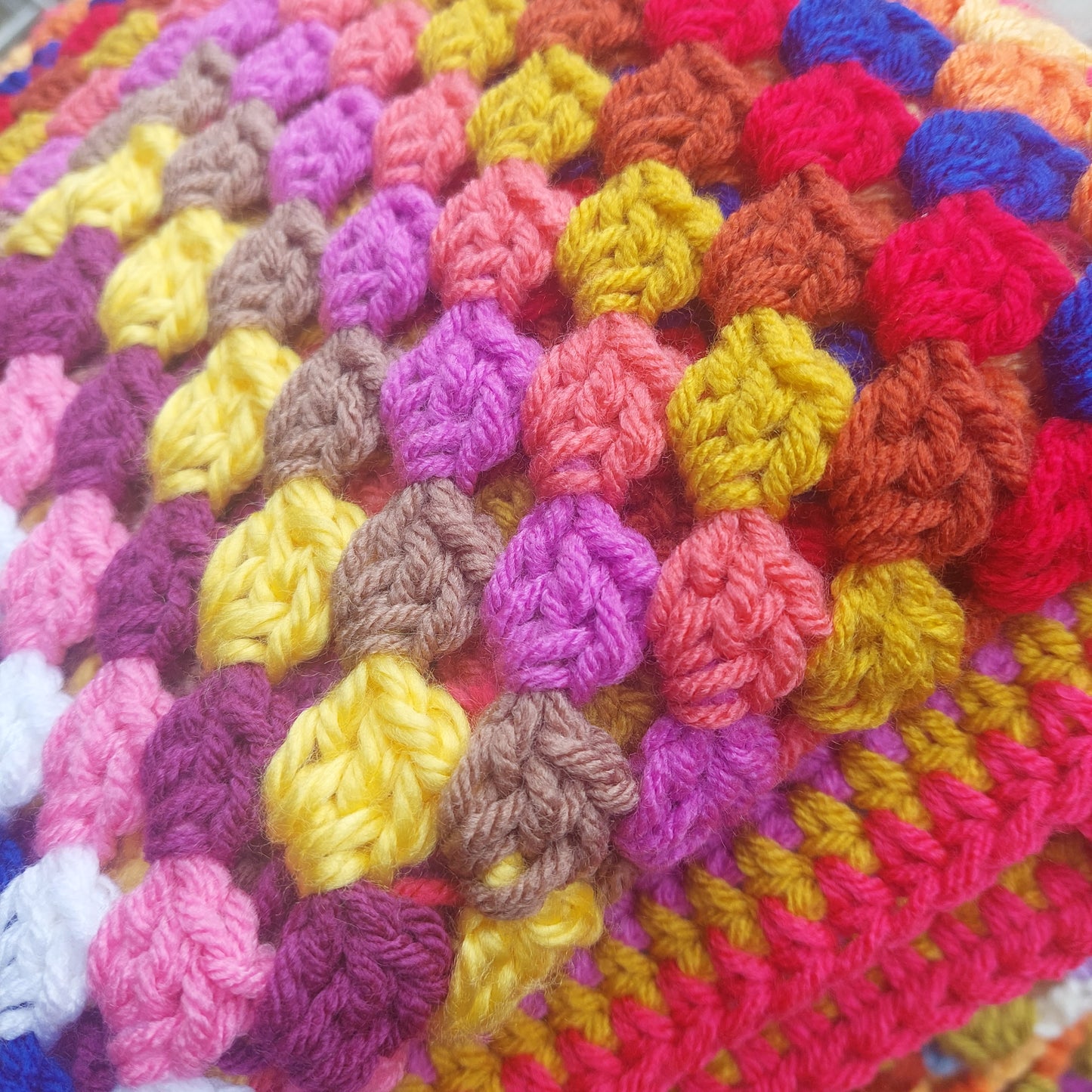 Large Random Crochet Granny Square Blanket - No 3