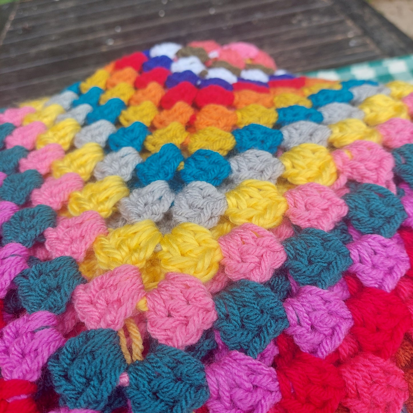 Large Random Crochet Granny Square Blanket - No 5