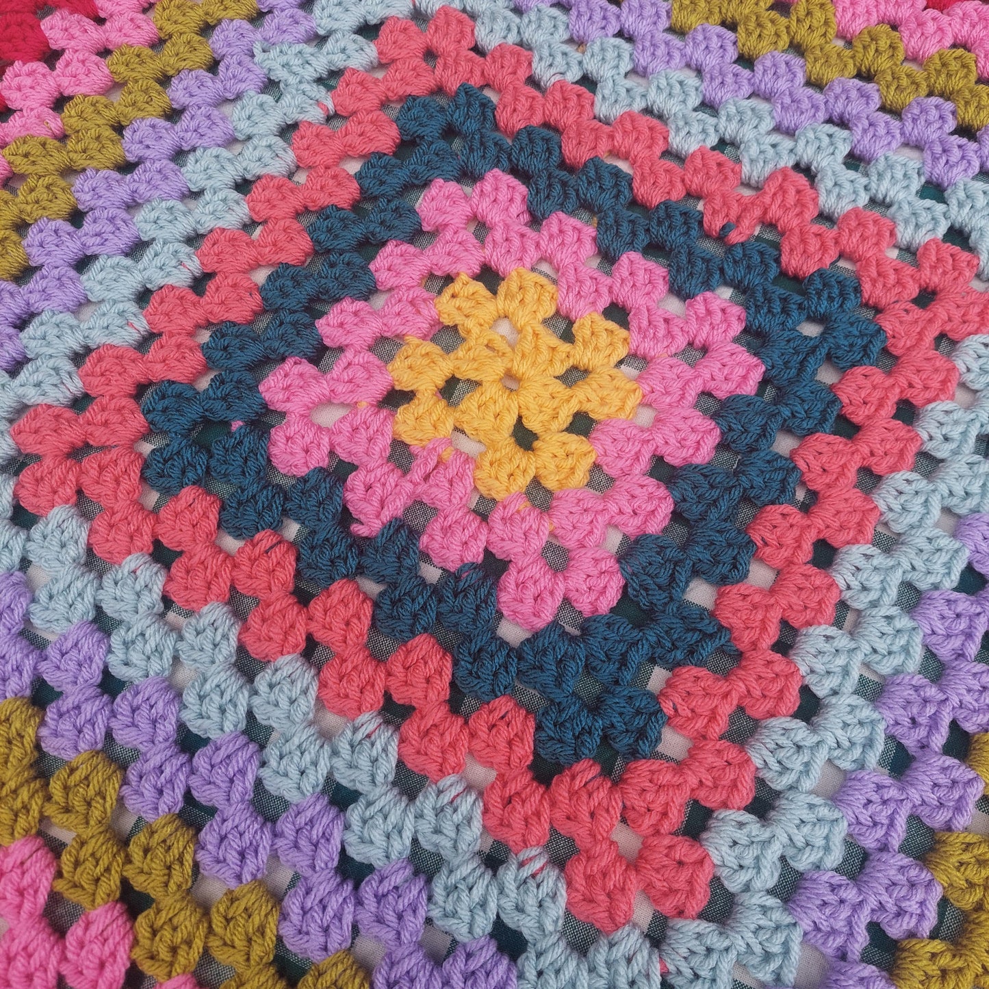 Chunky Random Granny Square Baby Blanket