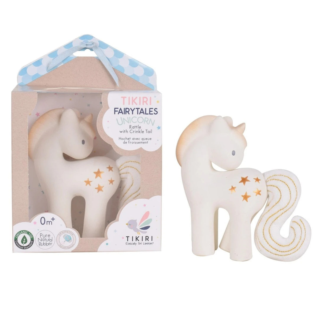Natural Rubber Unicorn with Crinkle Tail