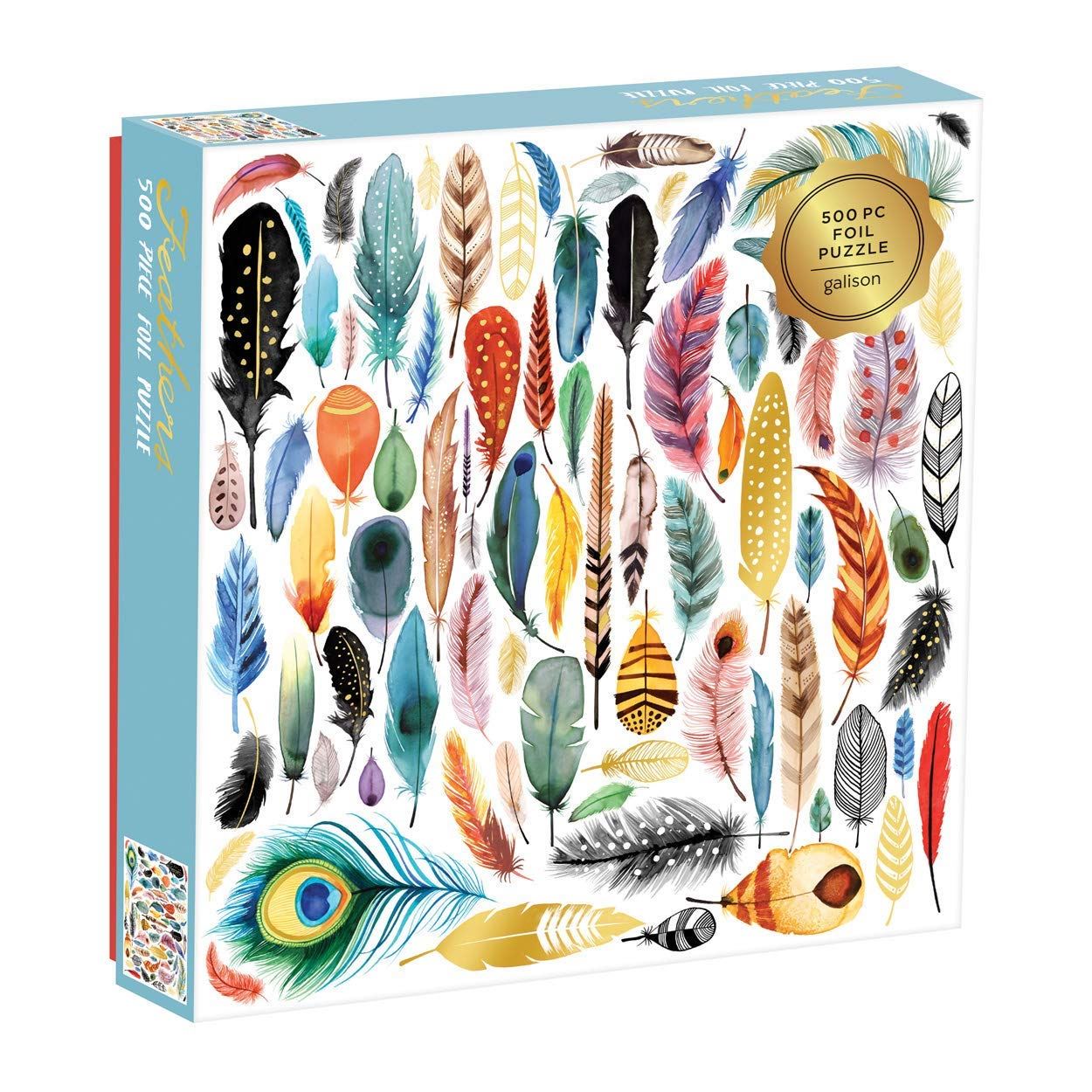 Feathers 500 Piece Foil Jigsaw Puzzle