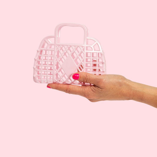 Retro Basket Jelly Bag - Mini Pink