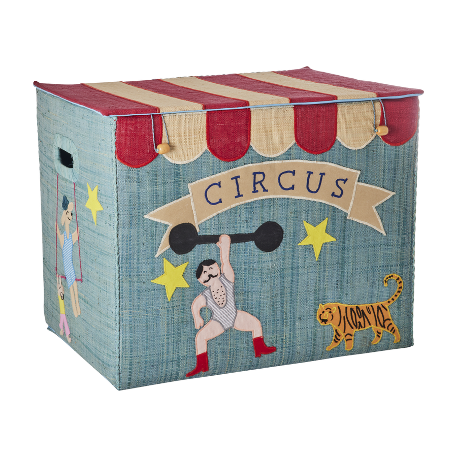 Extra Large Raffia Storage Basket - Circus - Foldable