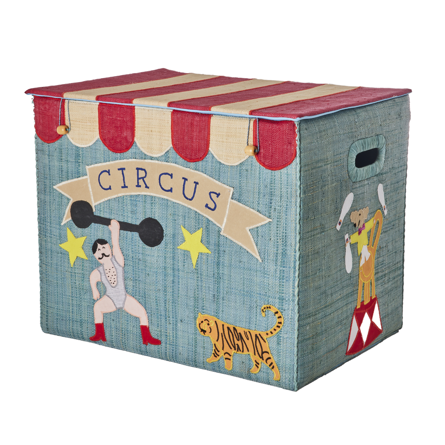 Extra Large Raffia Storage Basket - Circus - Foldable