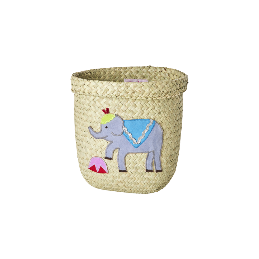Large Raffia Storage Basket - Circus Theme