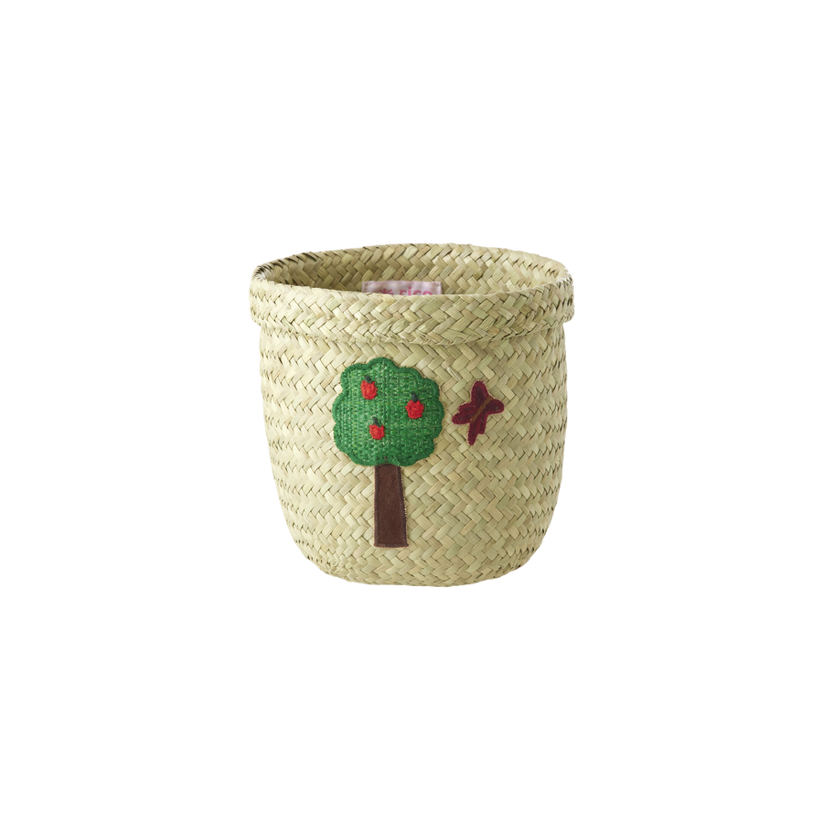Small Raffia Storage Basket - Happy Forest Theme