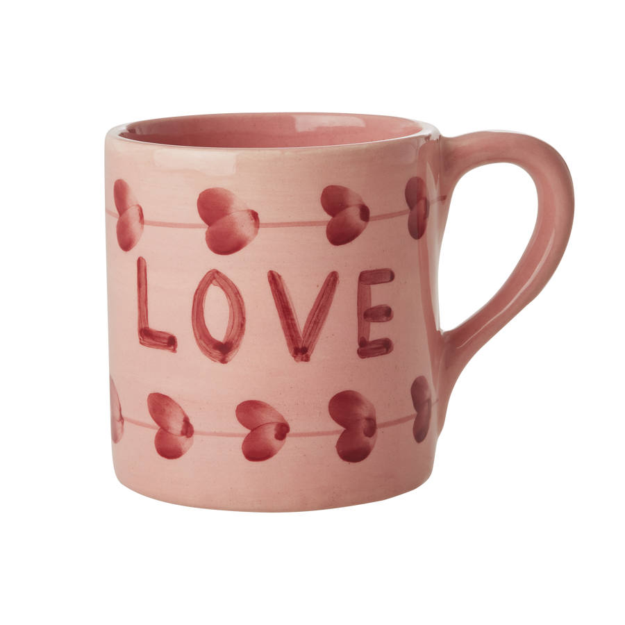 Ceramic Mug - Pink - Hand Painted Love