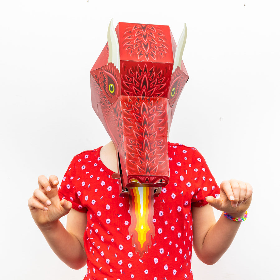 Make your own Fire - Breathing Dragon Mask