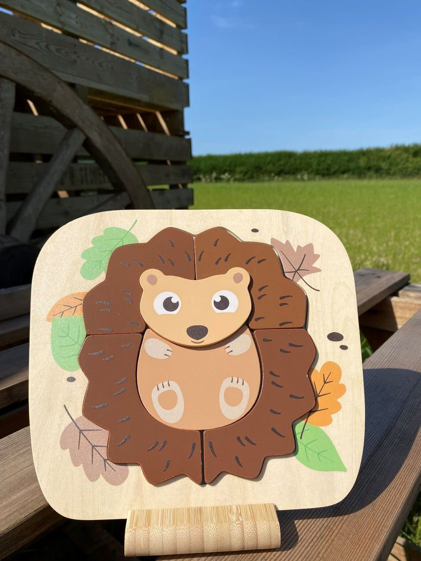 Woodland Hedgehog Wooden Raised Puzzle