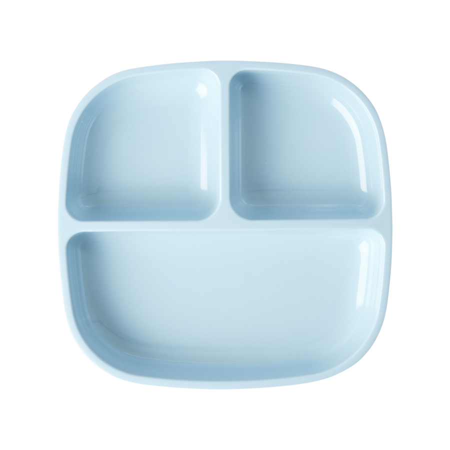 Melamine 3 Room Section Plate - Mint