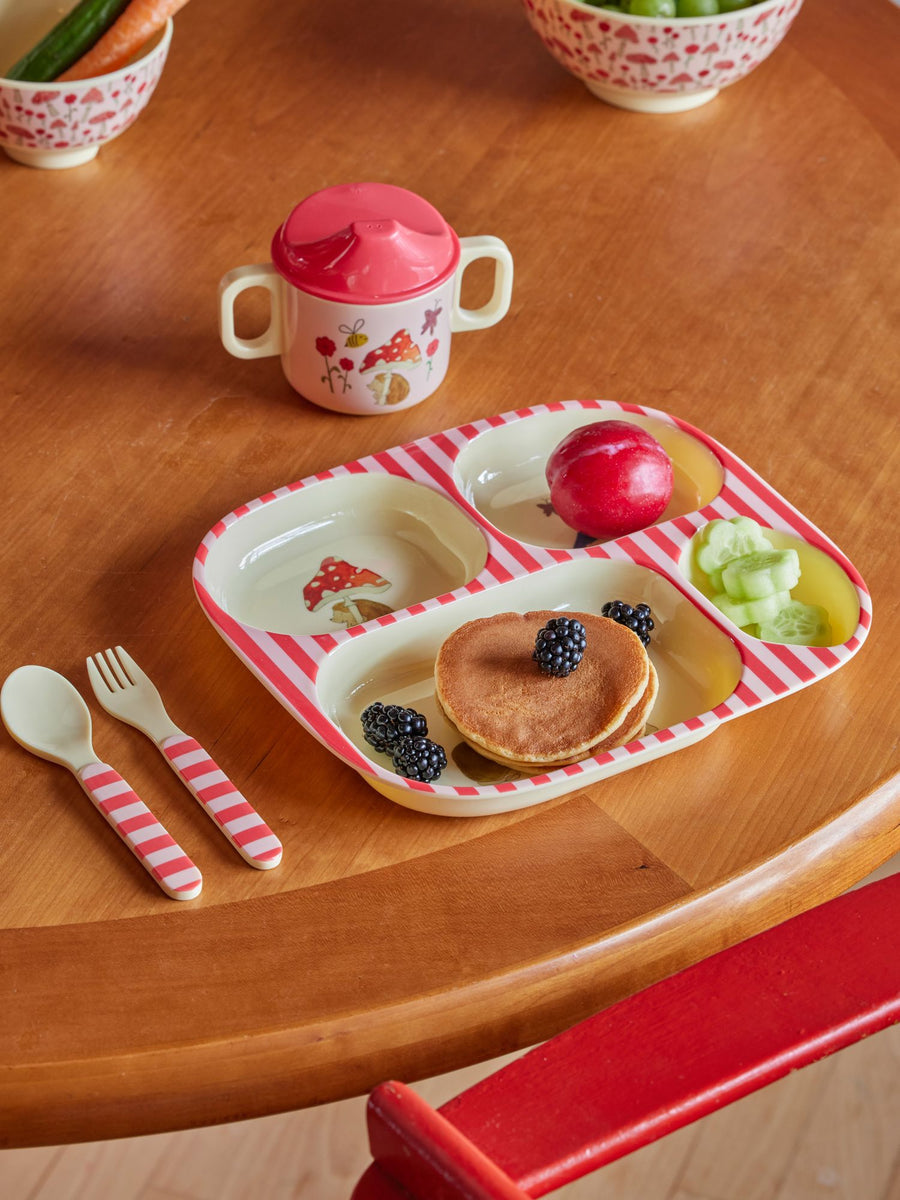 Baby Dinner Set - Red - Happy Forrest Print