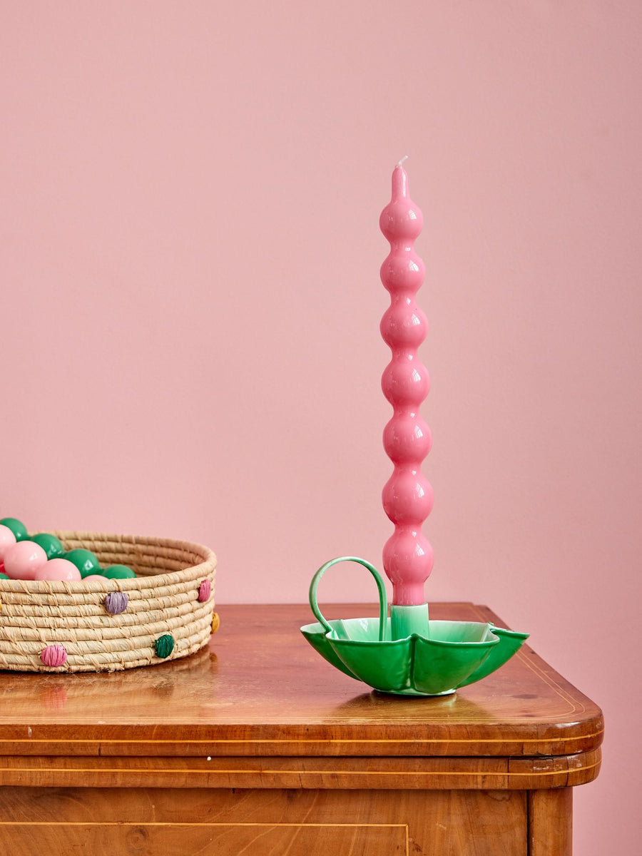 Curved Candle set of 2 - Pink
