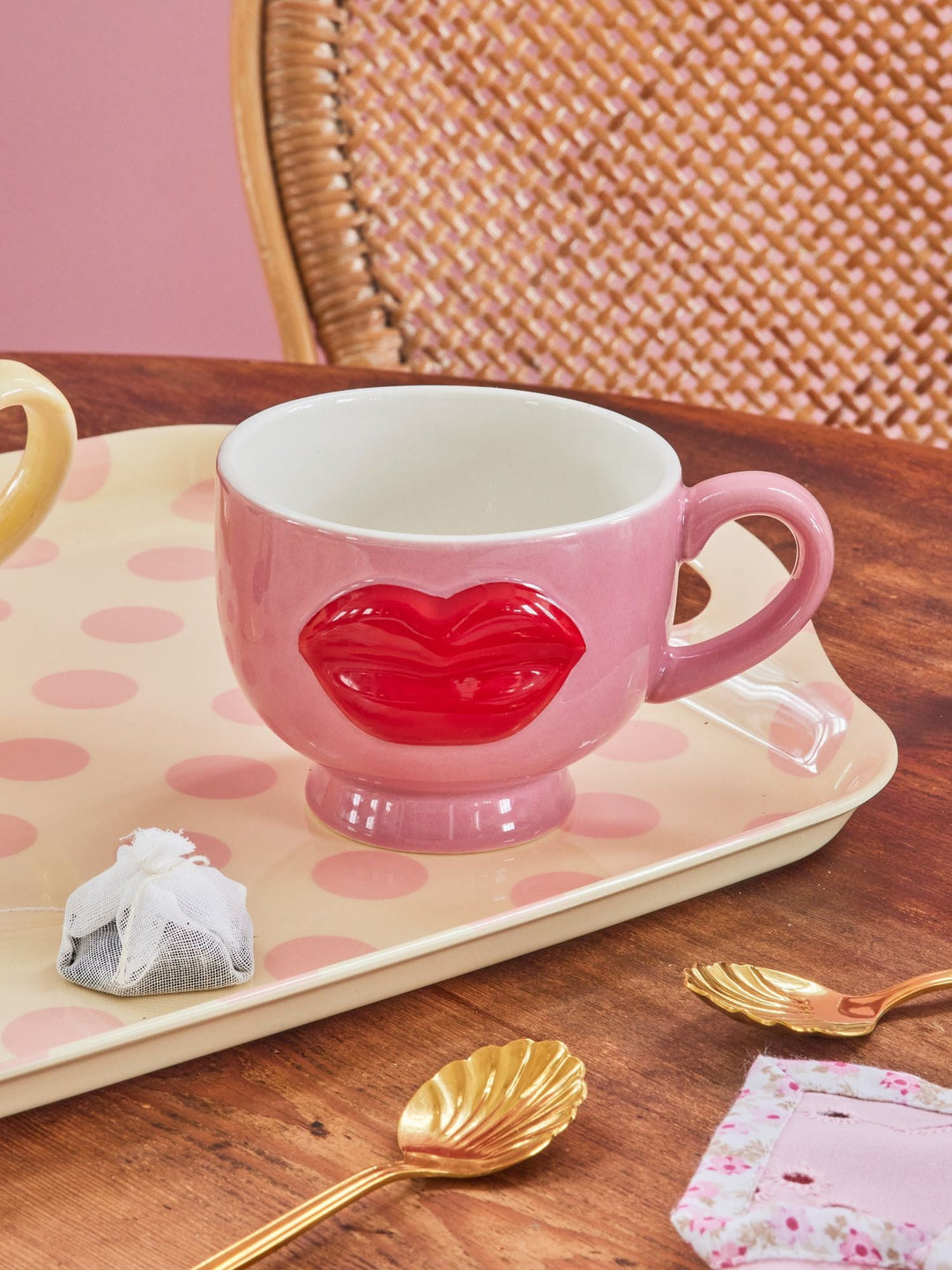 Ceramic Mug - Lips - Pink