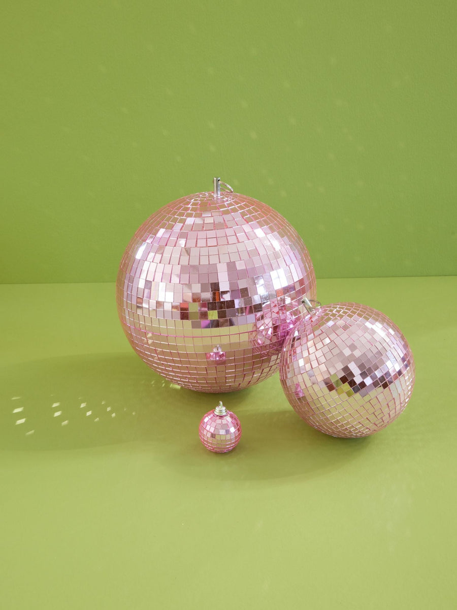 Large Round Disco Ball - Soft Pink