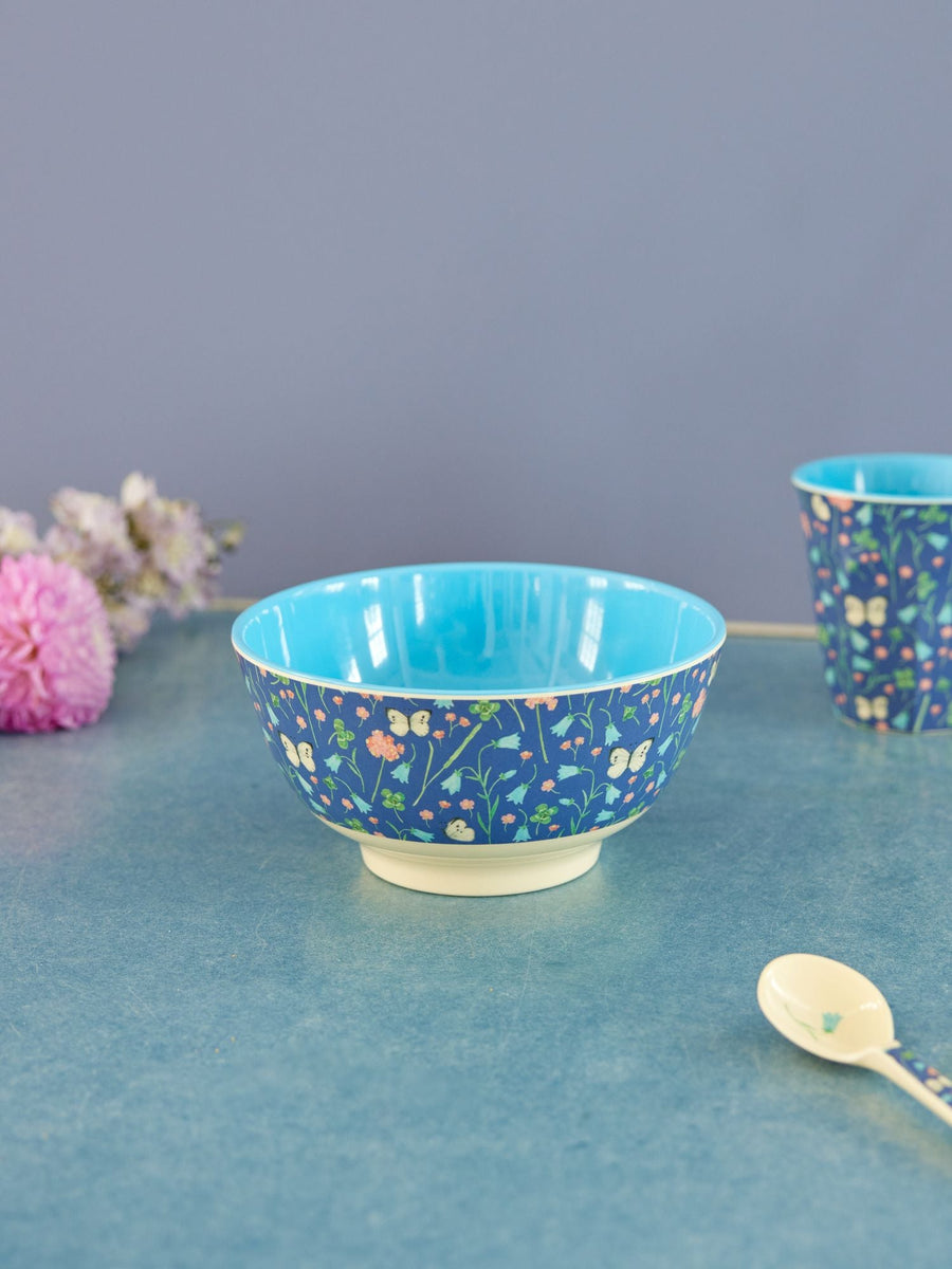 Medium Melamine Bowl - Butterfly Field Print
