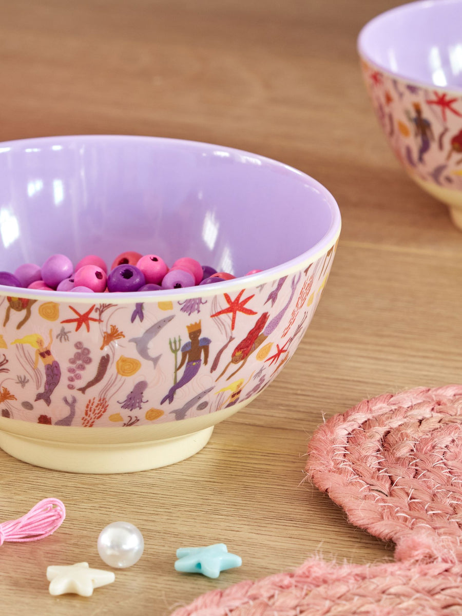 Mermaid Print Medium Melamine Bowl