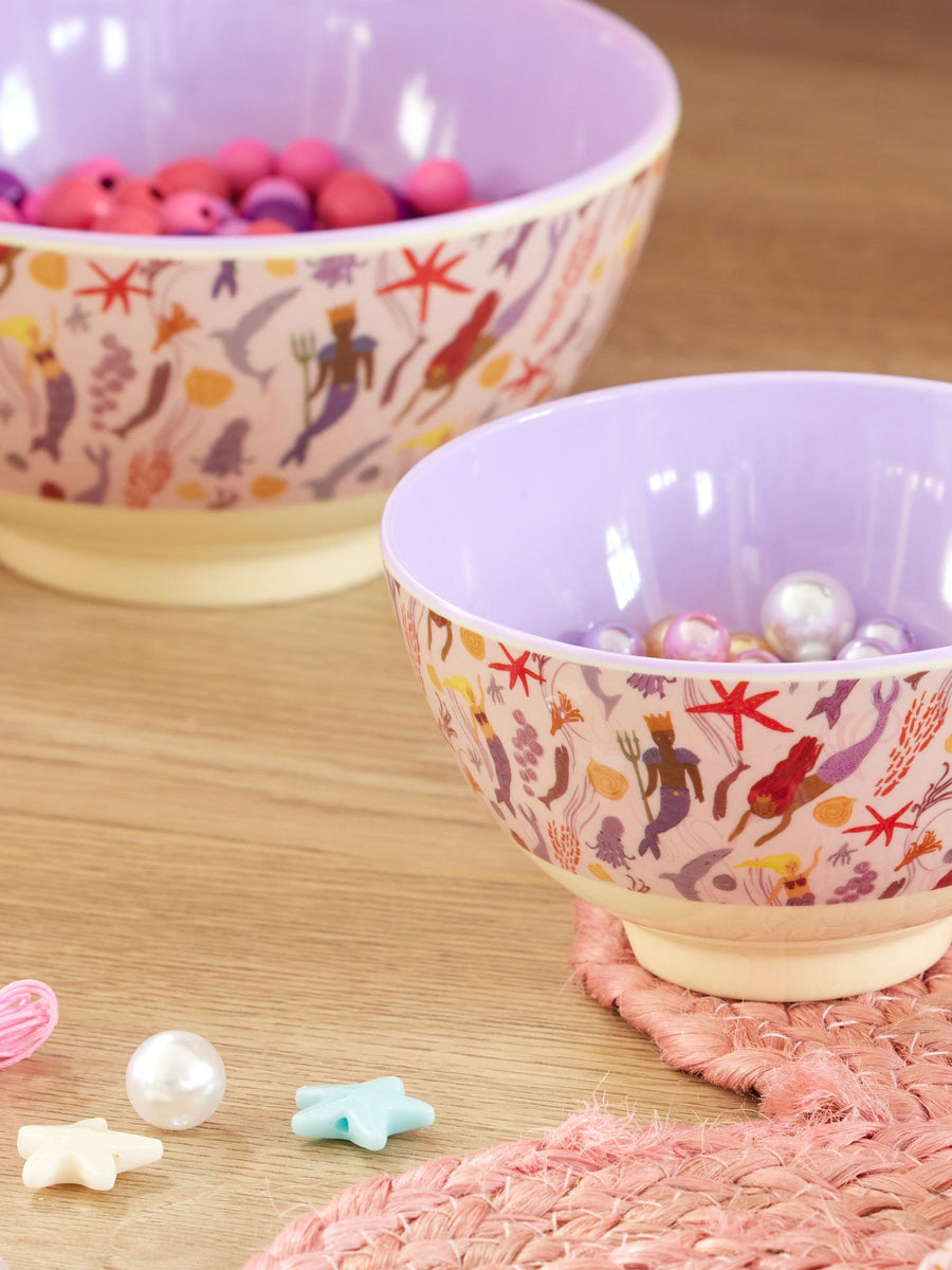 Mermaid Print Small Melamine Bowl