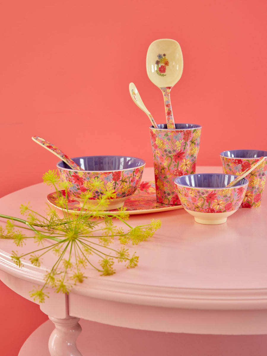 Tall Melamine Cup - Swedish Flower Print