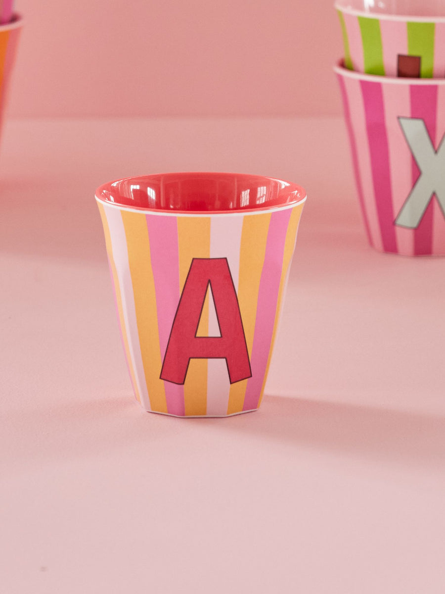 Stripe Letter Cups
