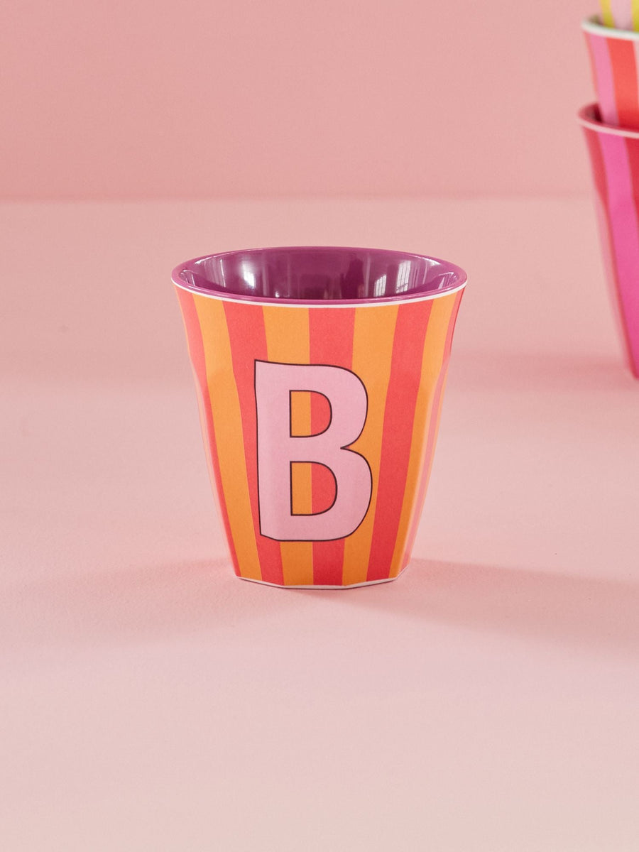 Stripe Letter Cups