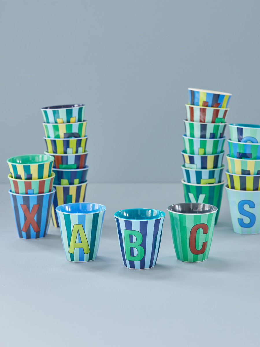 Stripe Letter Cups