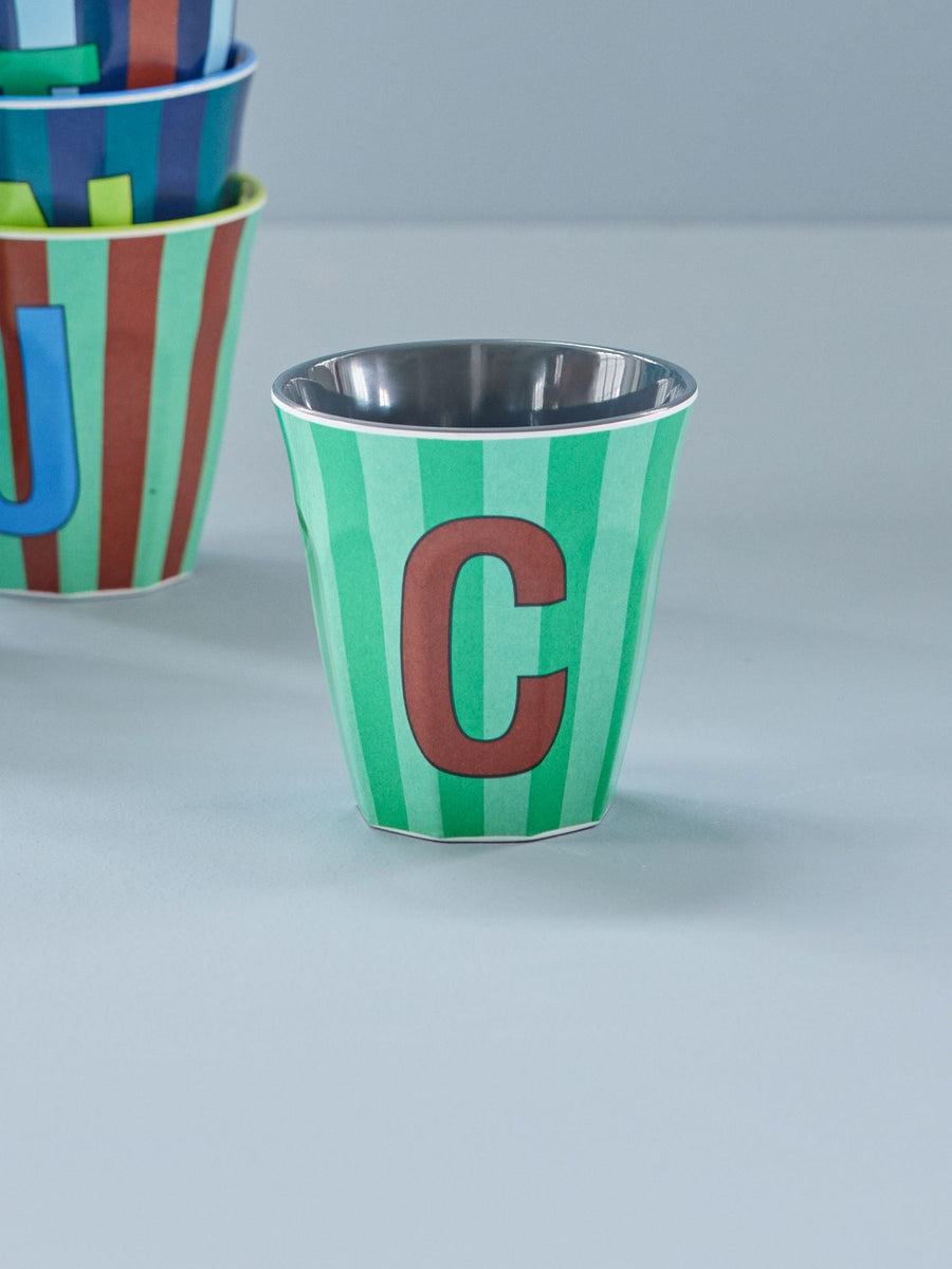 Stripe Letter Cups