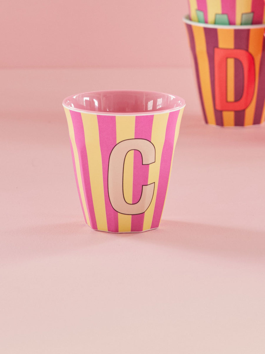 Stripe Letter Cups