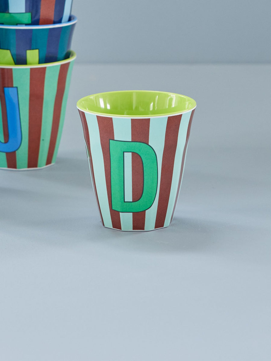 Stripe Letter Cups