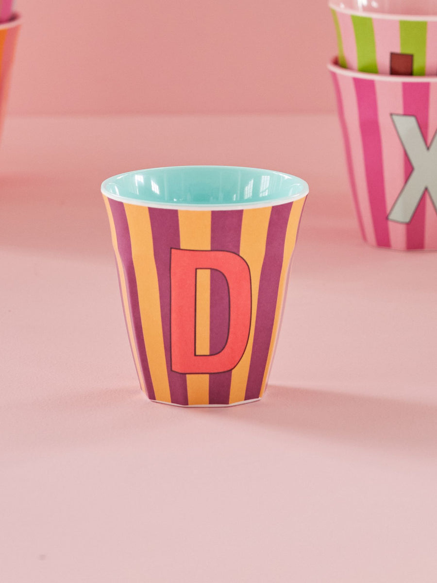 Stripe Letter Cups