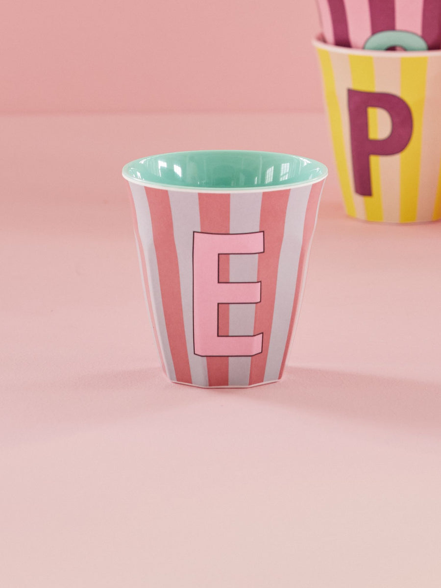 Stripe Letter Cups