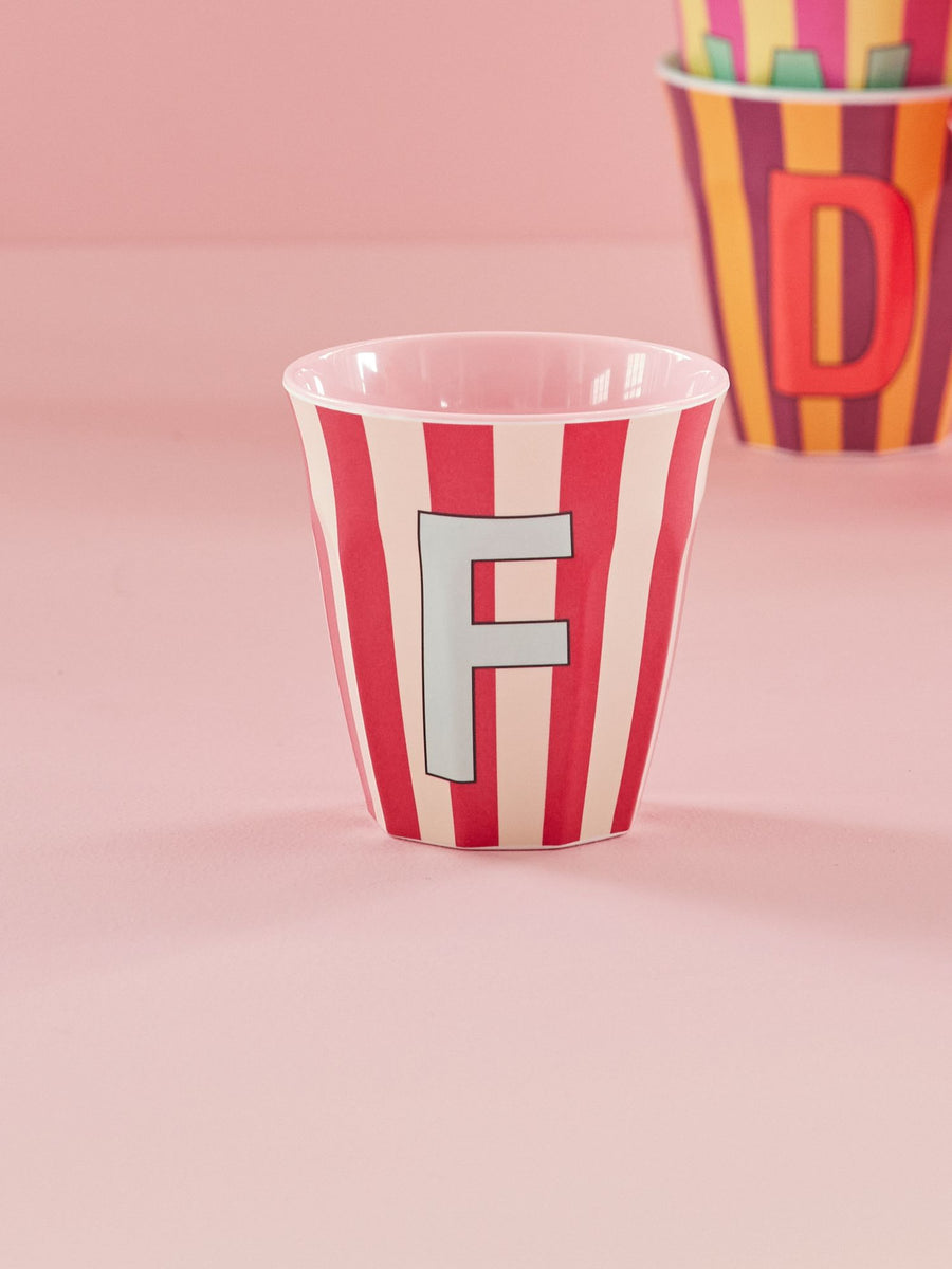 Stripe Letter Cups