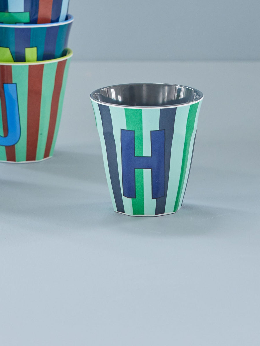 Stripe Letter Cups