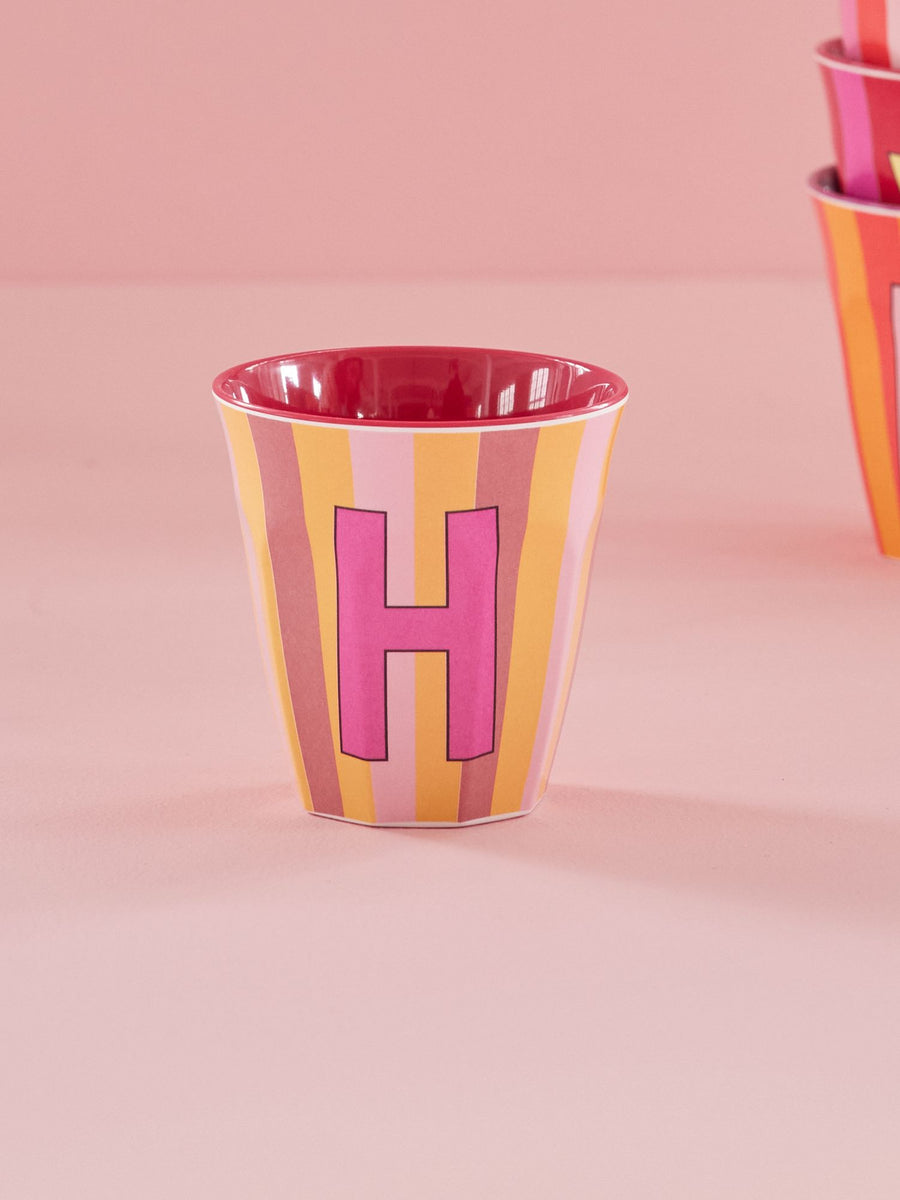 Stripe Letter Cups