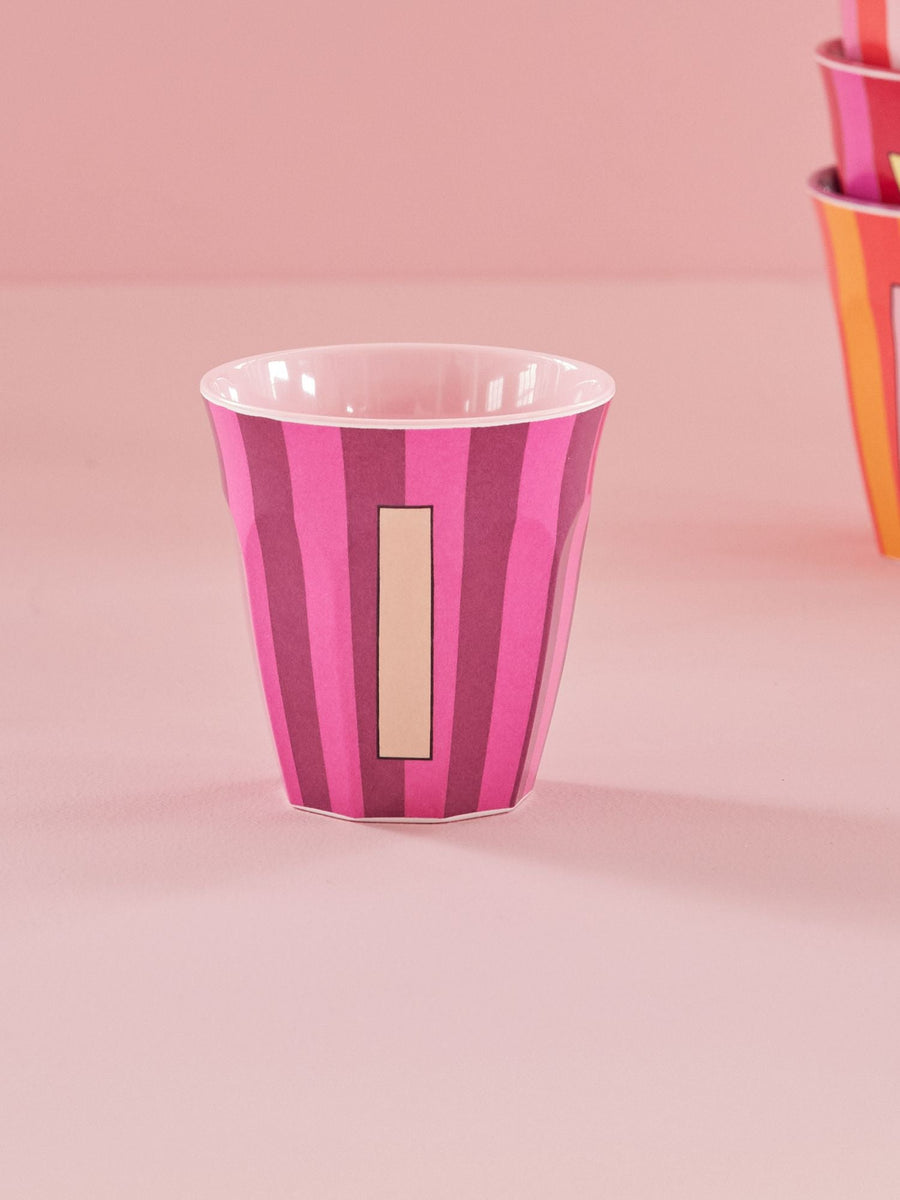 Stripe Letter Cups