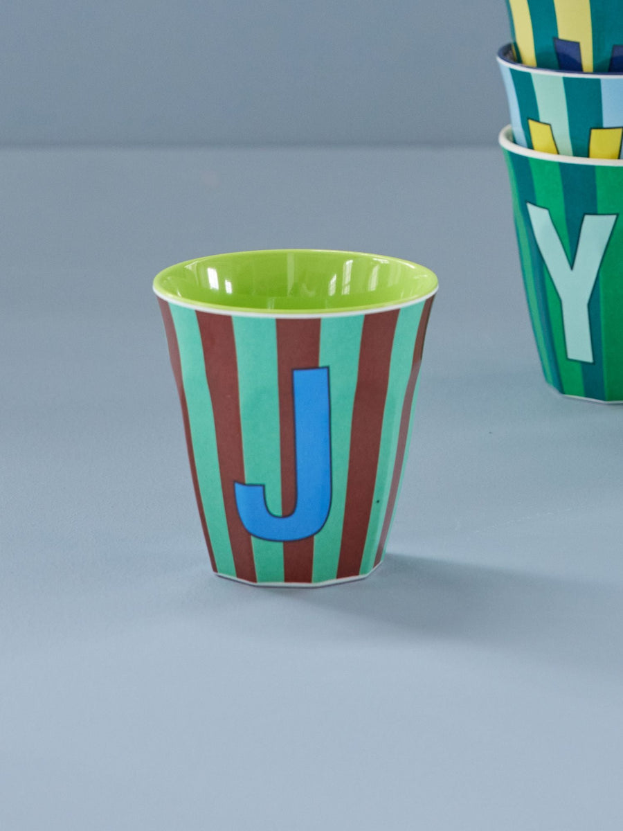 Stripe Letter Cups