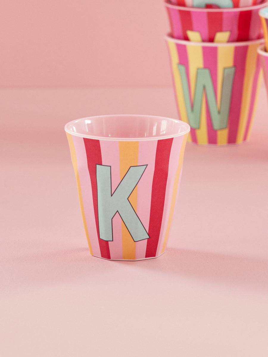 Stripe Letter Cups