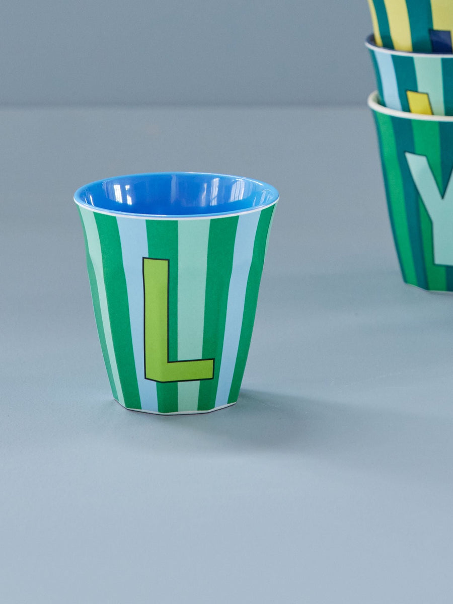 Stripe Letter Cups