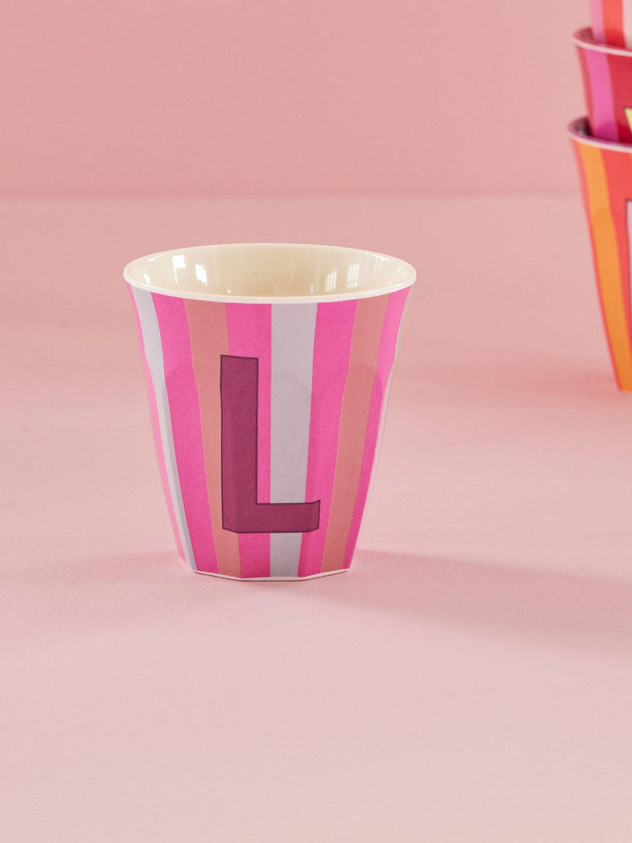 Stripe Letter Cups