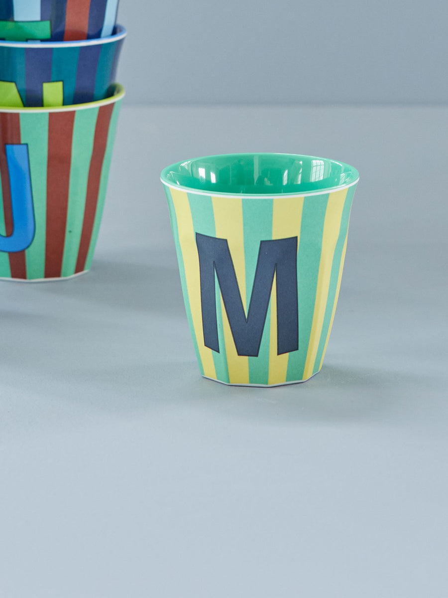 Stripe Letter Cups