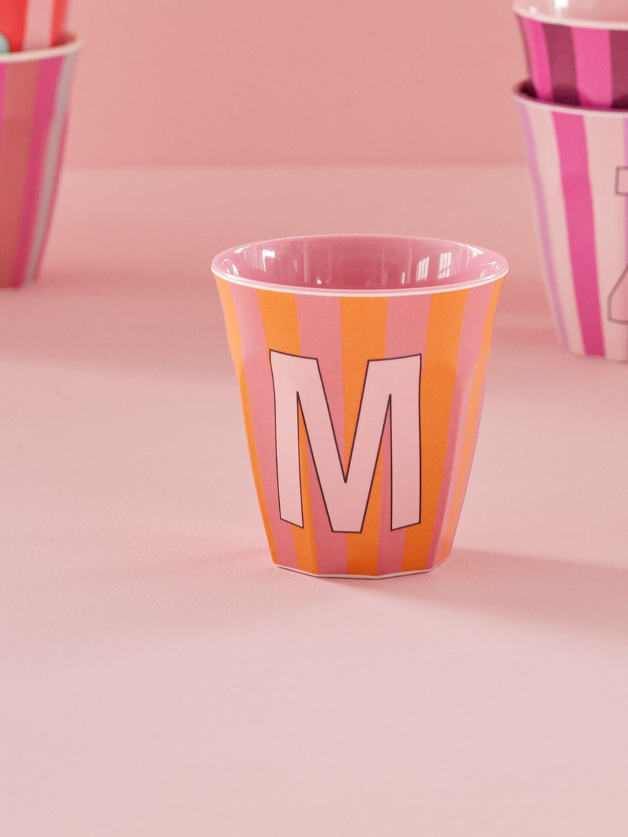 Stripe Letter Cups