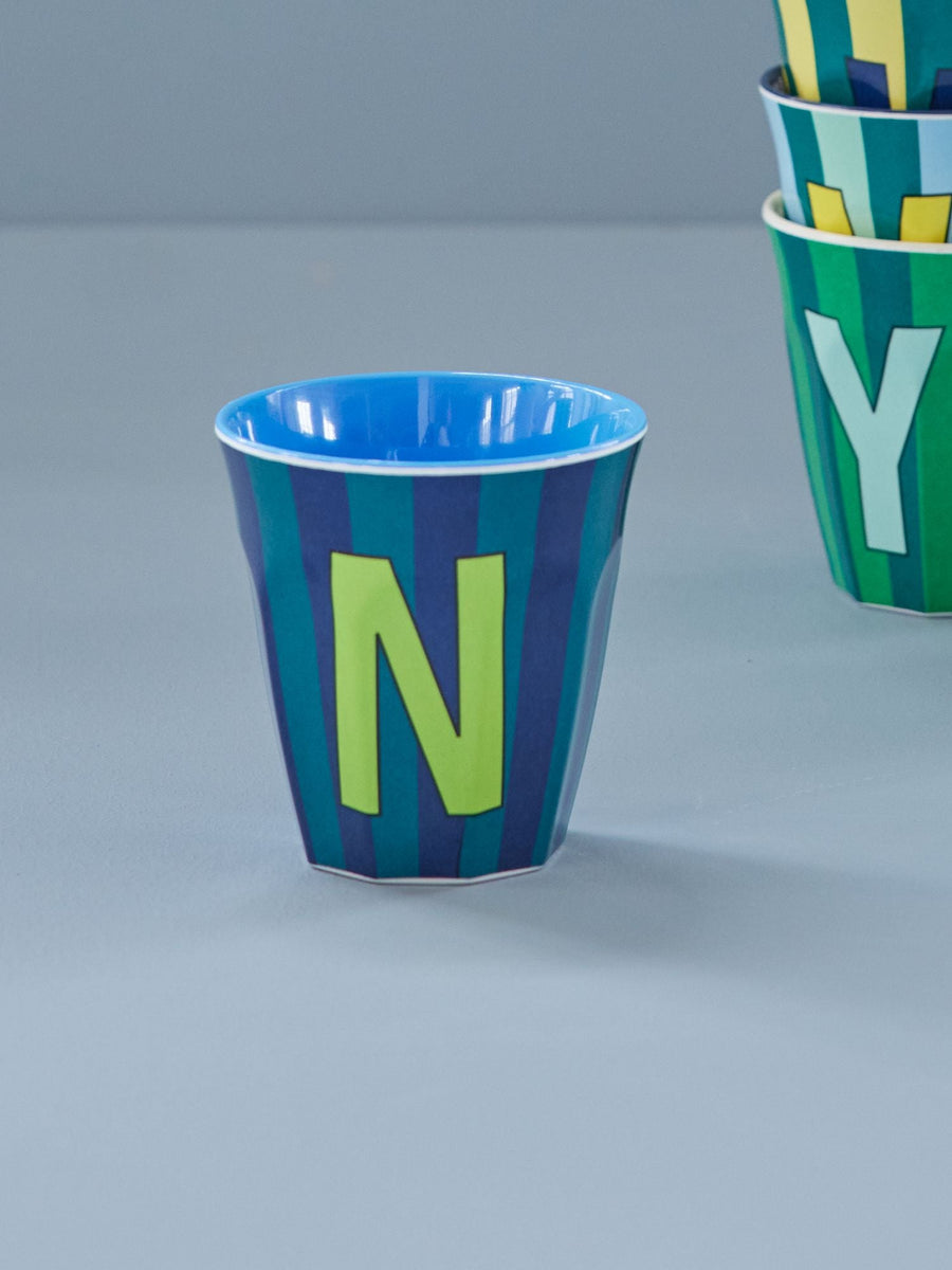 Stripe Letter Cups