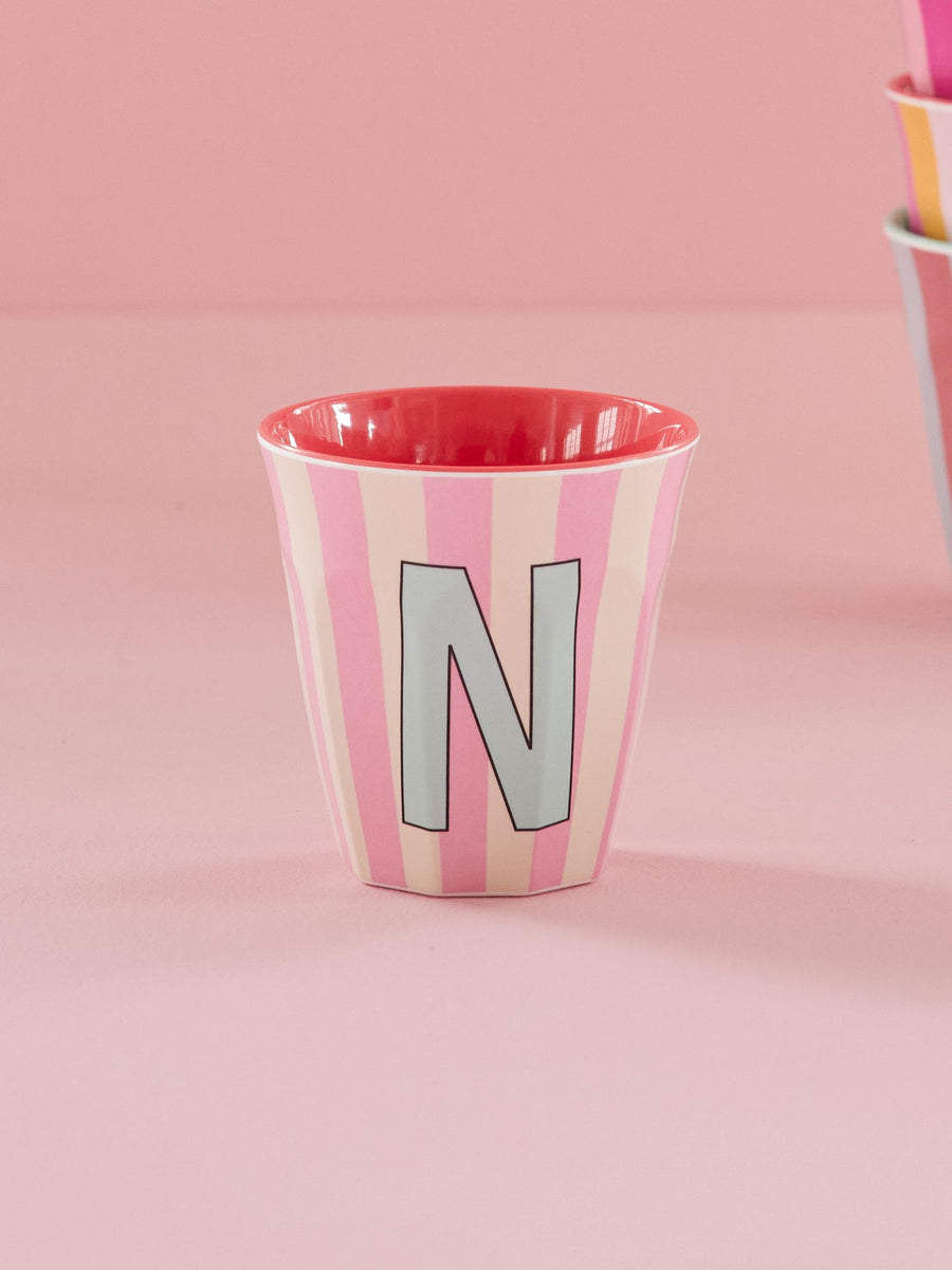 Stripe Letter Cups