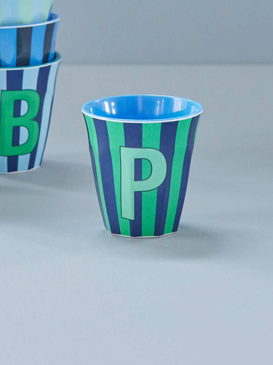 Stripe Letter Cups