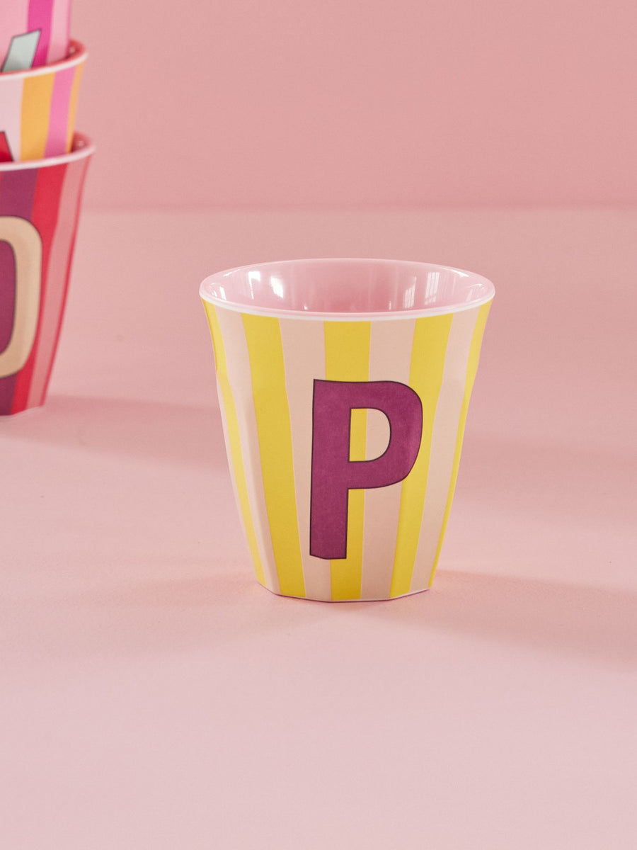 Stripe Letter Cups
