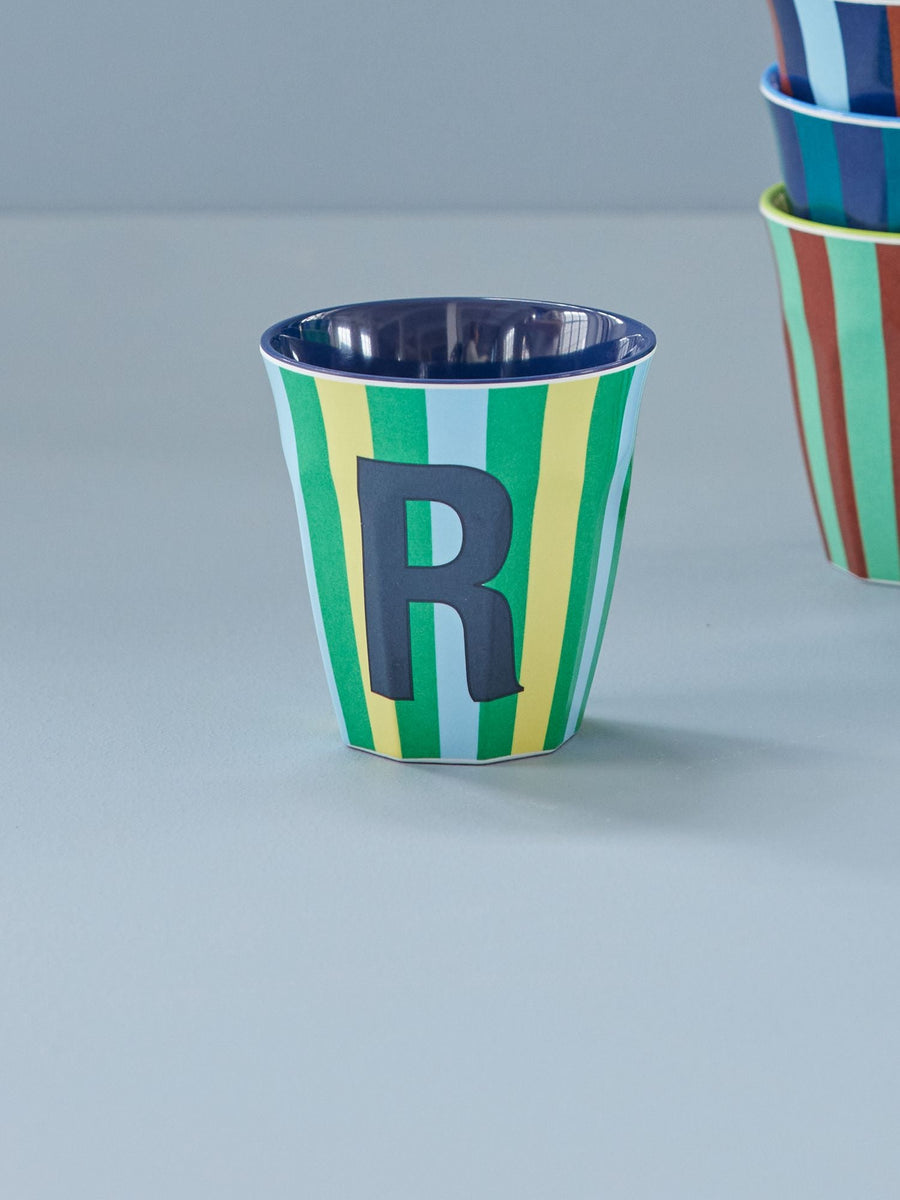 Stripe Letter Cups