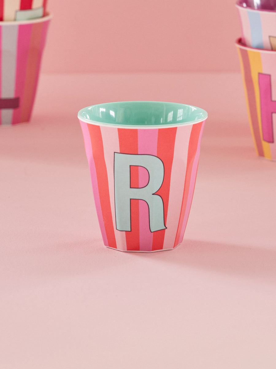Stripe Letter Cups