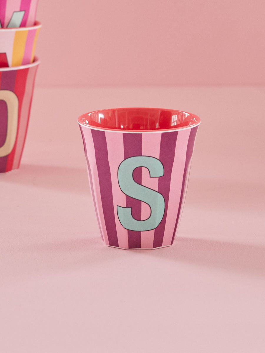 Stripe Letter Cups