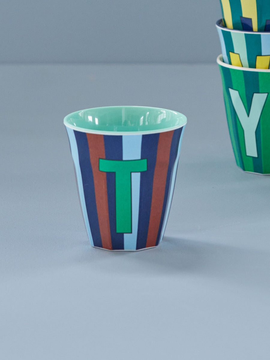Stripe Letter Cups
